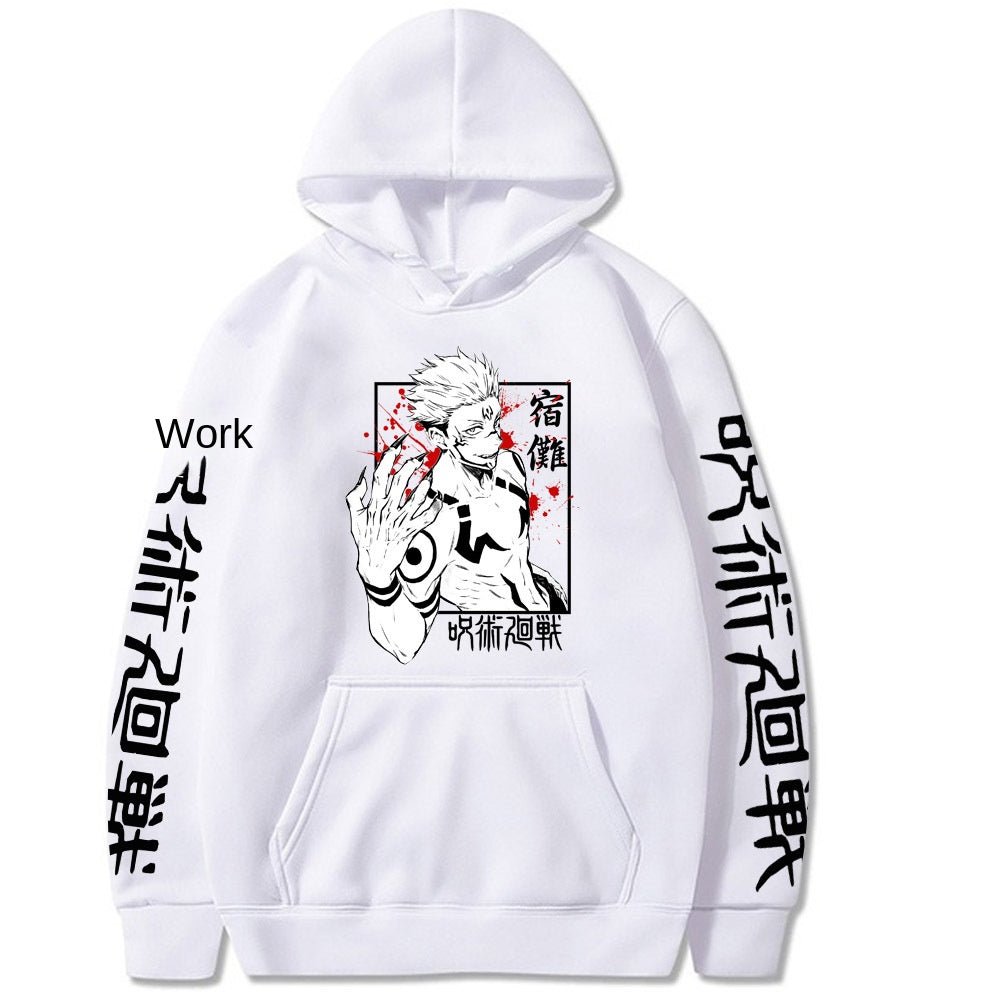 Jujutsu Kaisen Itadori Yuji Print Hooded Sweatshirt Hoodie