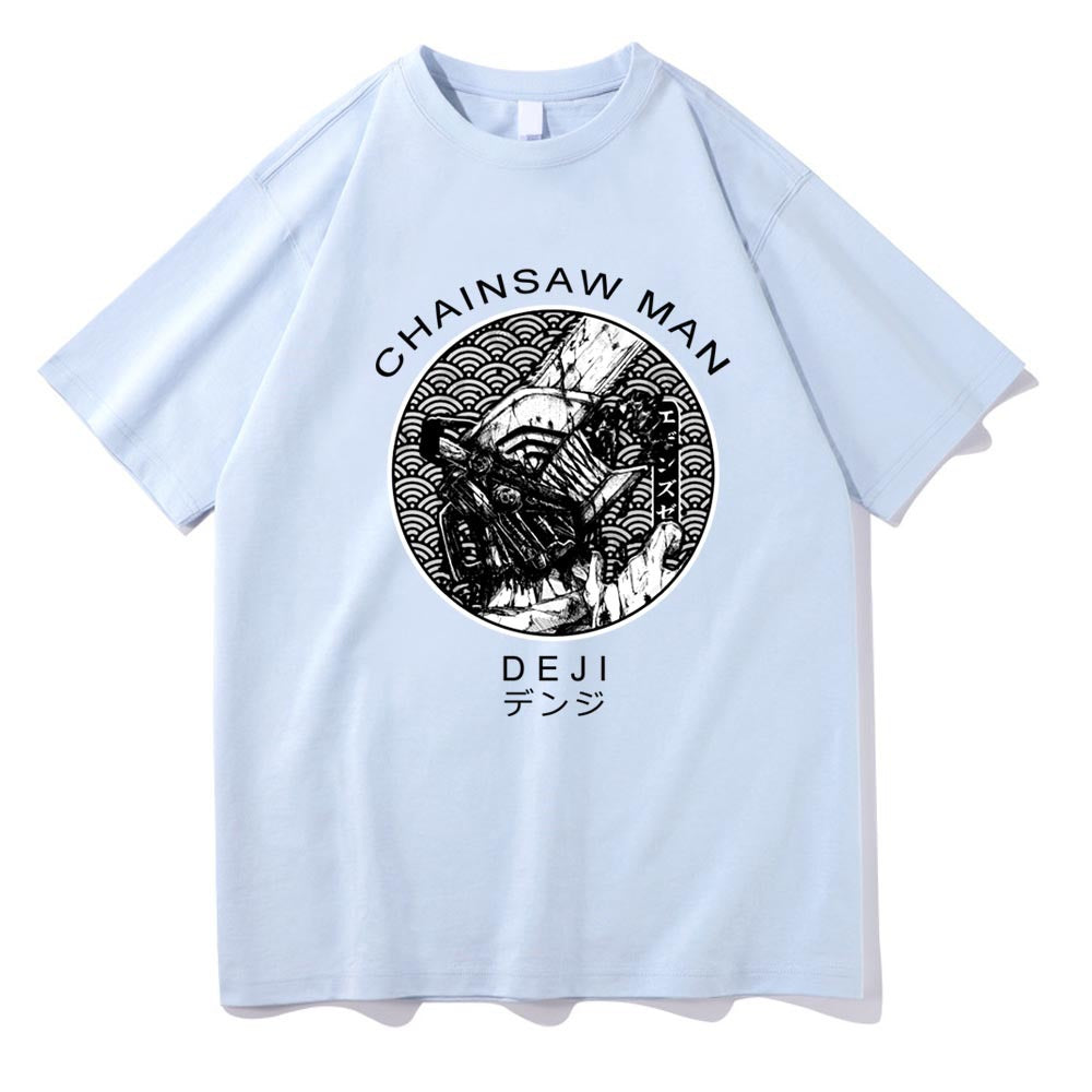 Chainsaw Man deji Printed Short Sleeve T-Shirt Summer Style