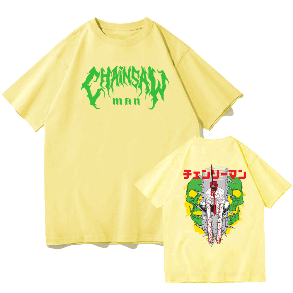 Chainsaw Man Denji Electric Chain Saw Short Sleeve