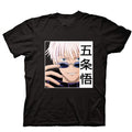 Jujutsu Kaisen Gojo Satoru Printed Black Short Sleeve T-Shirt