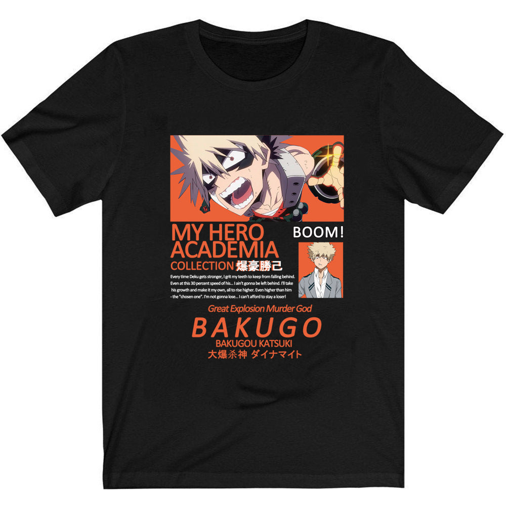 My Hero Academia Boku Shoto Printed Black Short Sleeve