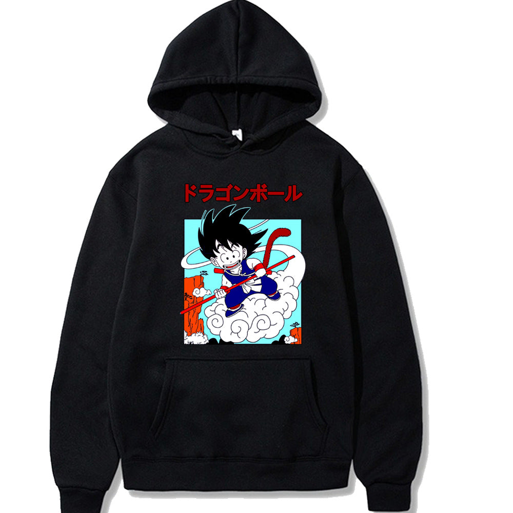 Goku Dragon Ball Printed Loose Hoodie Hooded Sweatshirt