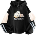 Hooded Sweatshirt with Genshin Impact Print for Men and Women Long Sleeve Casual Jacket Spliced Top