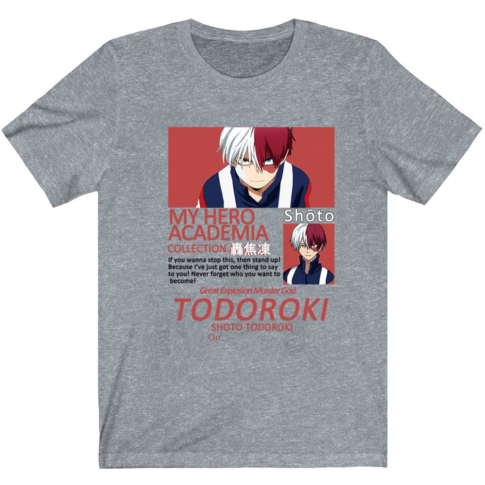 My Hero Academia Boku Shoto Printed Black Short Sleeve