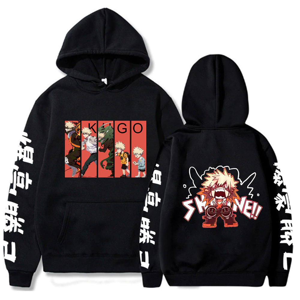 My Hero Academia Printed Hoodie Bakugou Sweatshirt