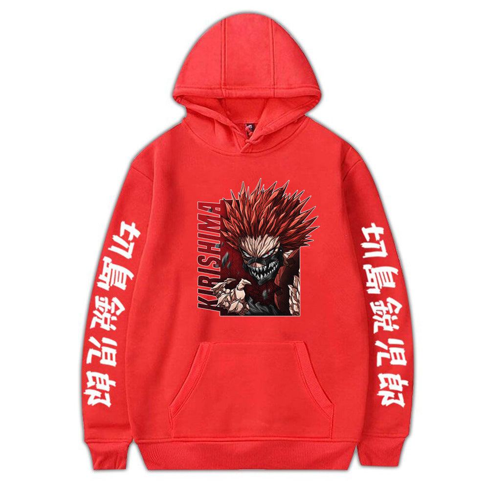 My Hero Academia Kirishima Eijiro Red Riot Printed Hoodie Sweatshirt