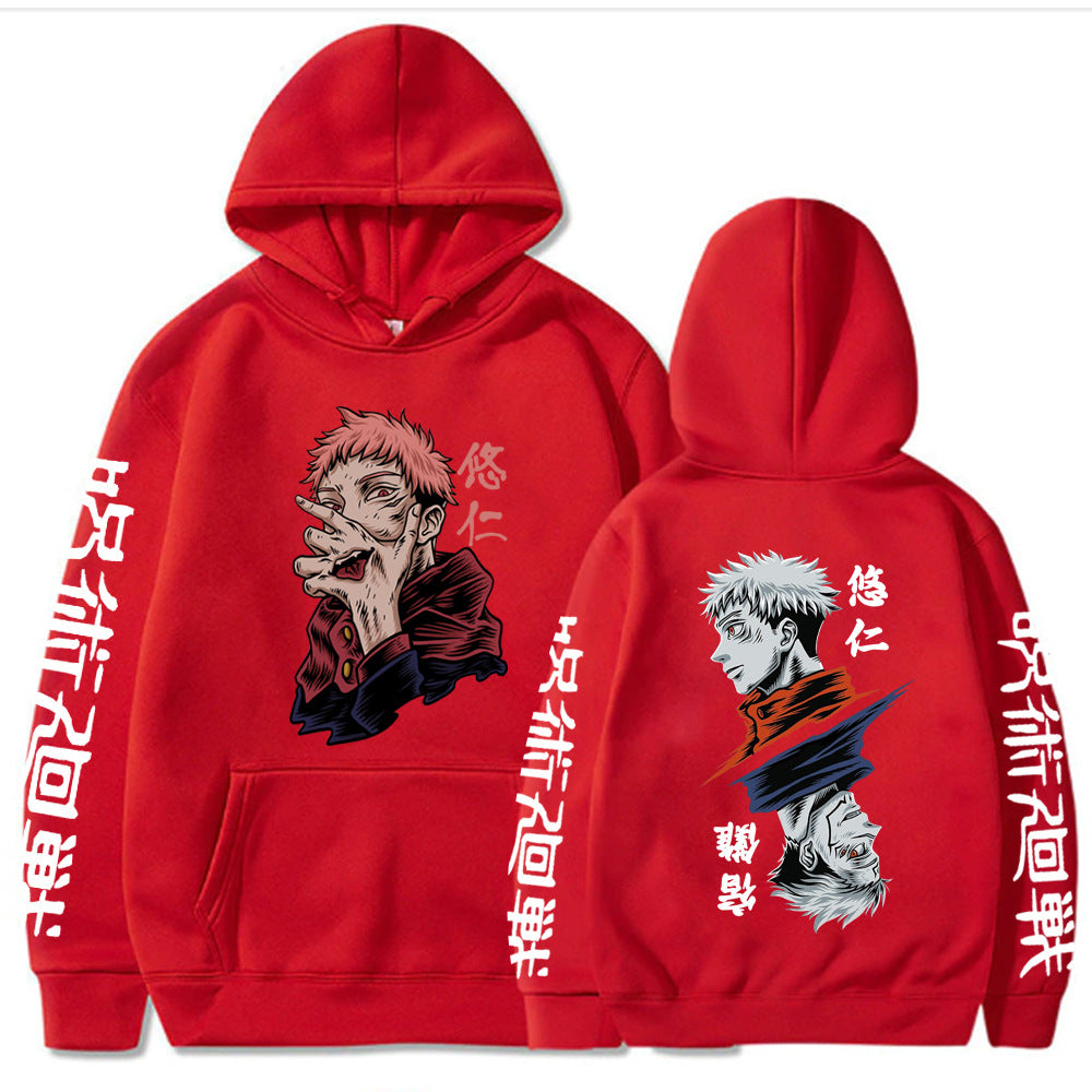 Jujutsu Kaisen Sukuna Printed Loose Hoodie