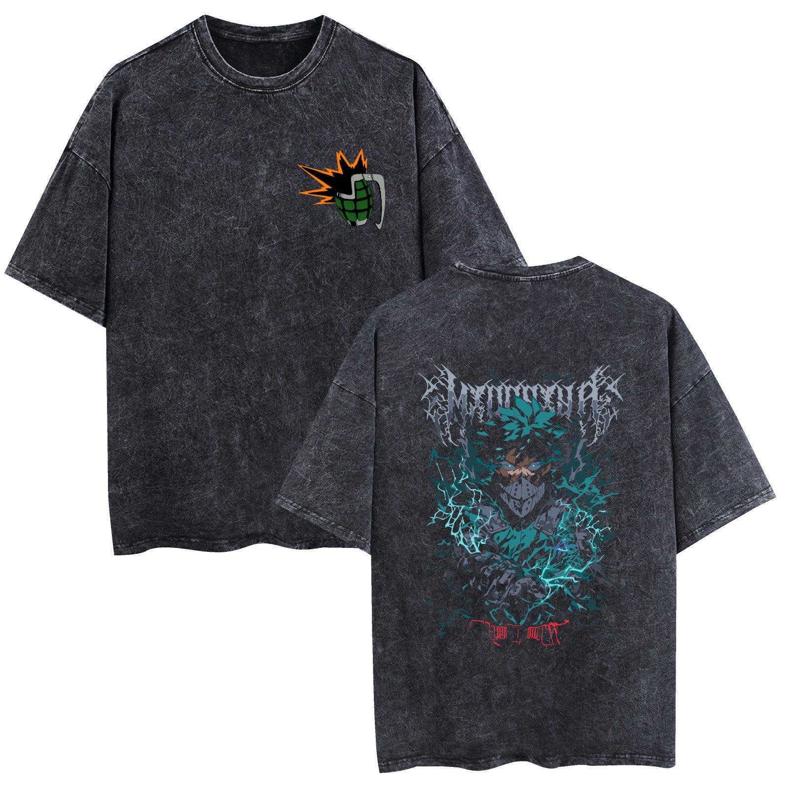 Washed Couple Short Sleeve T-Shirt Anime Hunter x Hunter My Hero Academia