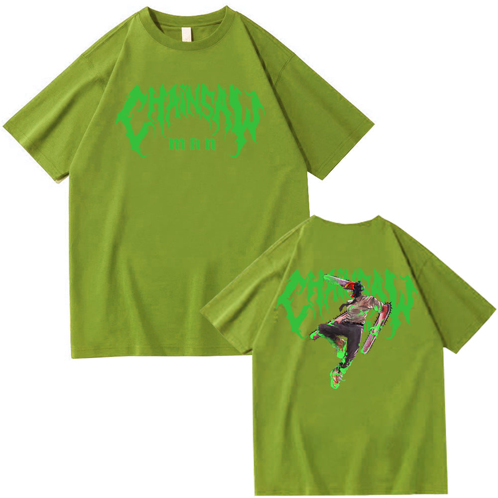 Chainsaw Man Denji Electric Short sleeved Women's T-shirt