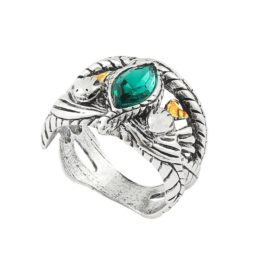 Lord of the Rings Aragorn Ring with Gemstone Men's Ring Cosplay Costume Accessory Jewelry for Men