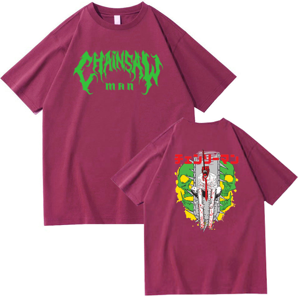 Chainsaw Man Denji Electric Chain Saw Short Sleeve