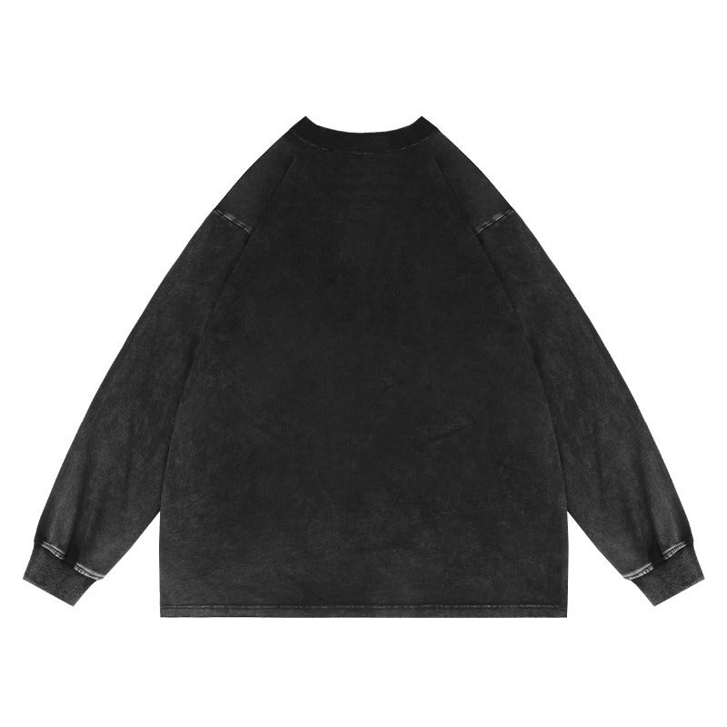 Chainsaw Man Anime Washed Old Sweater Electric Oversize Magima American High Street Cartoon Top
