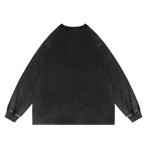 Chainsaw Man Anime Washed Old Sweater Electric Oversize Magima American High Street Cartoon Top
