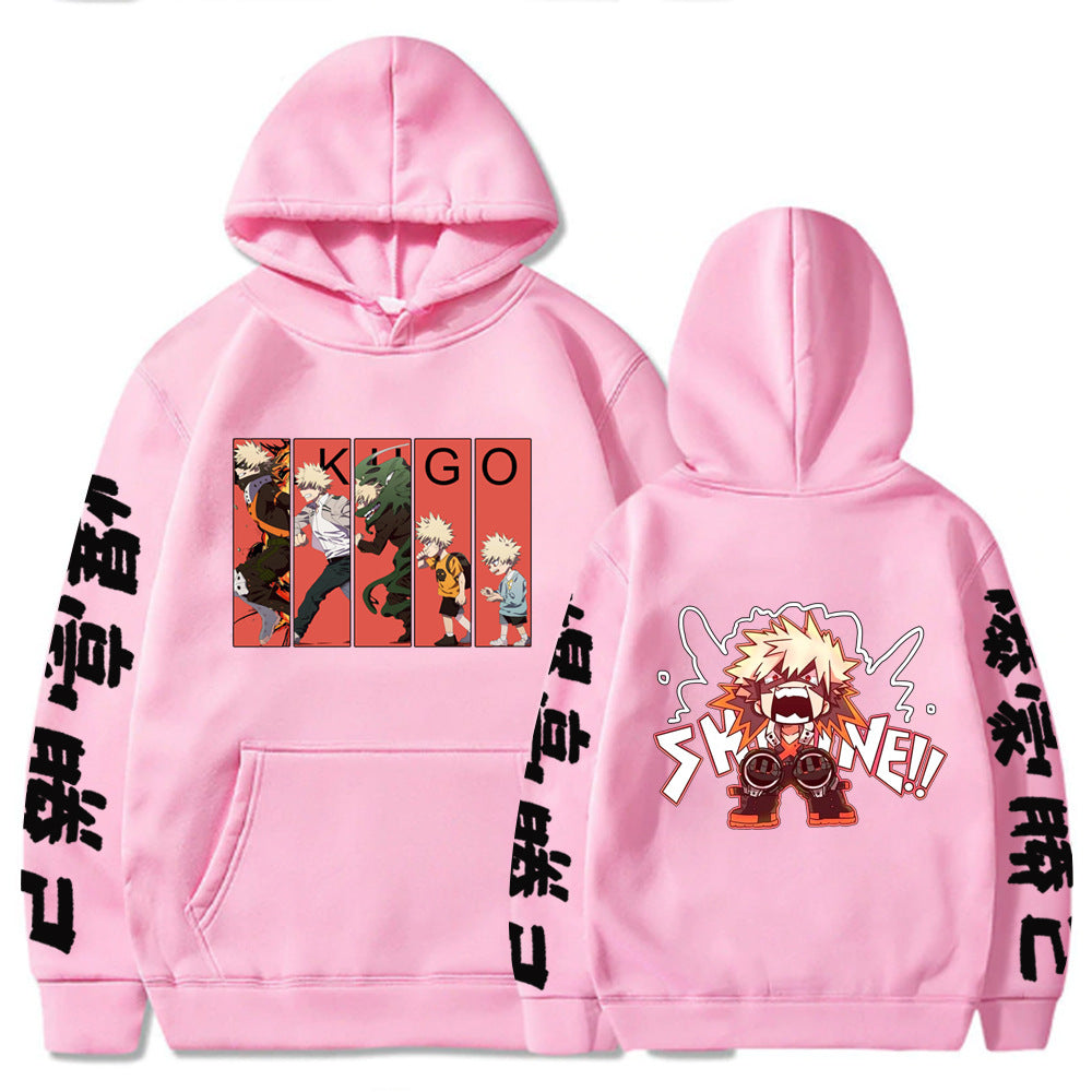 My Hero Academia Printed Hoodie Bakugou Sweatshirt