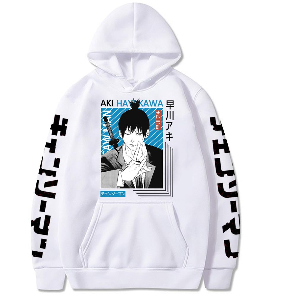 Chainsaw Man Printed Hooded Sweatshirt