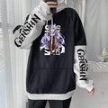 Spring Genshin Impact KeqingPrinted Hoodie Unisex Long Sleeve Casual Spliced Jacket Top