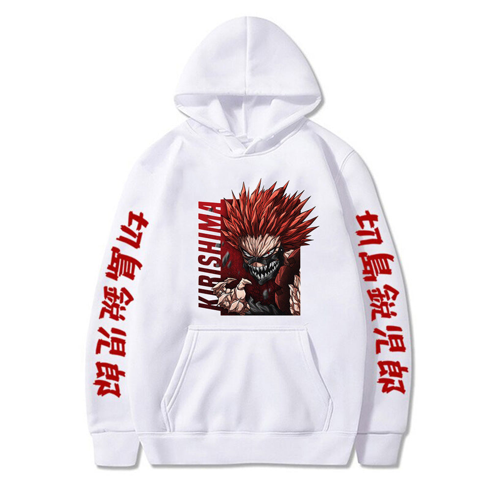 My Hero Academia Kirishima Eijiro Red Riot Printed Hoodie Sweatshirt