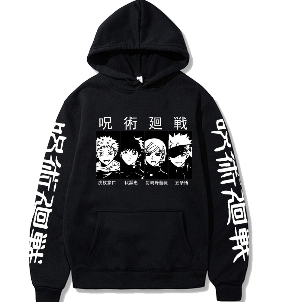 Jujutsu Kaisen Gojo Satoru Winter Fleece-lined Hooded Sweatshirt