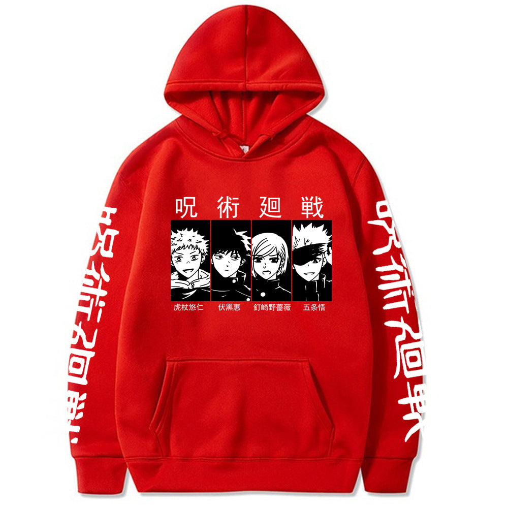 Jujutsu Kaisen Gojo Satoru Winter Fleece-lined Hooded Sweatshirt