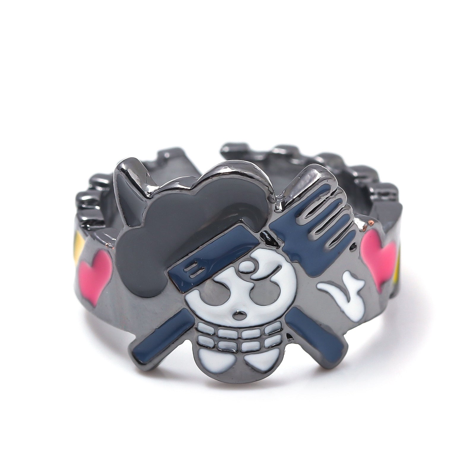Anime Merchandise One Piece Straw Hat Pirates Ring - Luffy, Zoro, Sanji, Nami, Robin, Chopper Cosplay Finger Ring