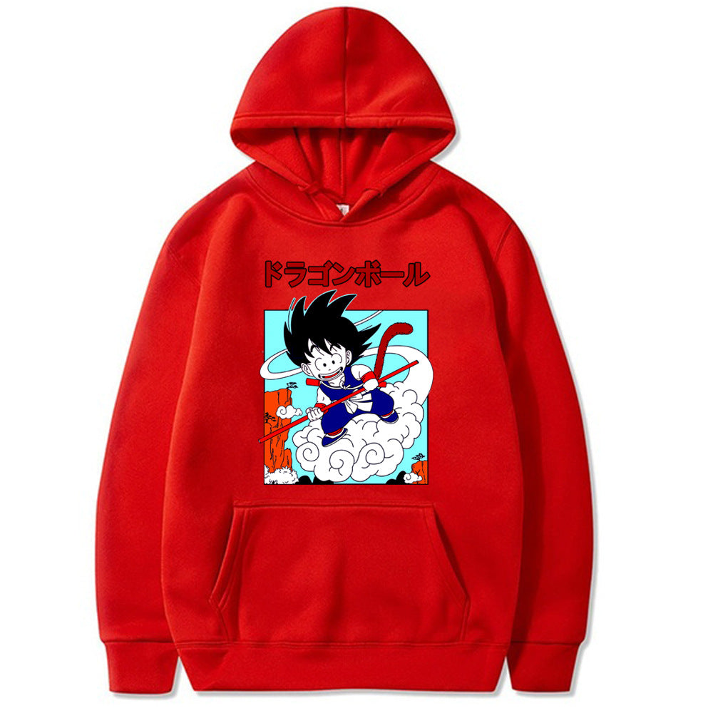 Goku Dragon Ball Printed Loose Hoodie Hooded Sweatshirt