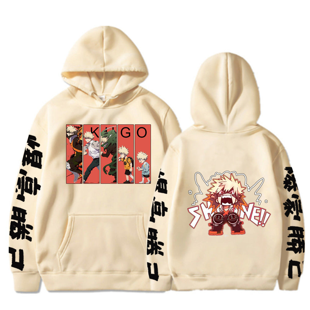My Hero Academia Printed Hoodie Bakugou Sweatshirt