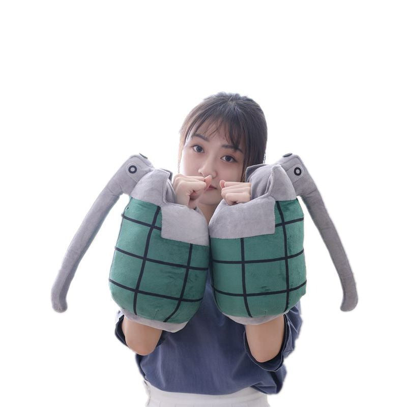 My Hero Academia Bakugo Katsuki Plush Toy Cosplay Gloves Cuff Arm Wrist Band Power Bracer Grenades Stuffed Toy For Kids