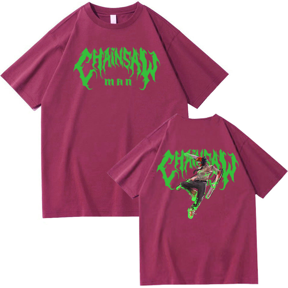 Chainsaw Man Denji Electric Short sleeved Women's T-shirt