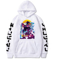 Chainsaw Man Denji Print Loose Fleece Hooded Sweatshirt