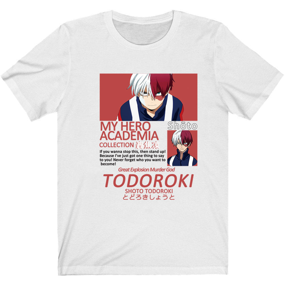 My Hero Academia Boku Shoto Printed Black Short Sleeve