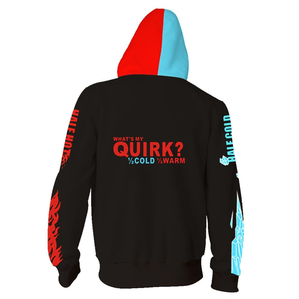 Sweatshirts My Hero Academy Cosplay Costume 3D Printed Zipper Hoodies For Men's Women's Hooded Uniform Pocket Pullovers Tops