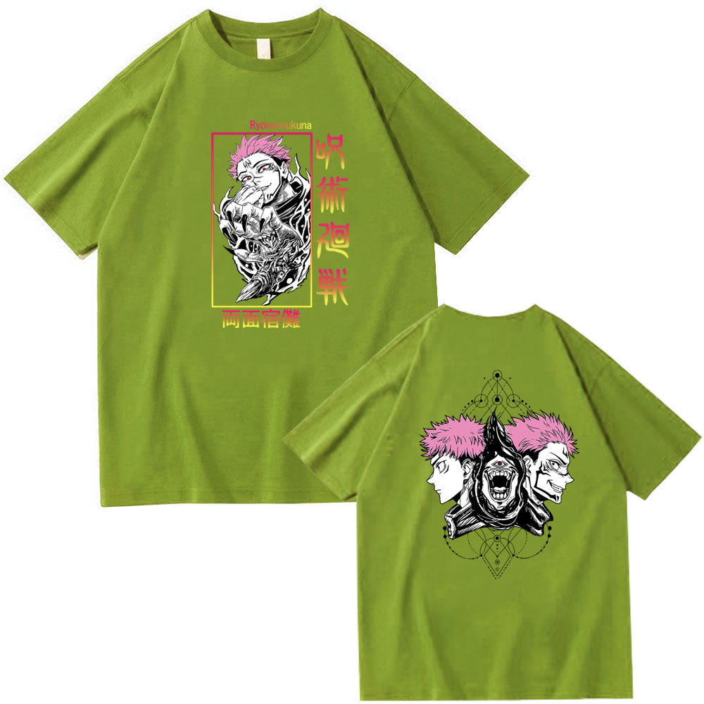 Jujutsu Kaisen spell battle casual loose short sleeved T-shirt