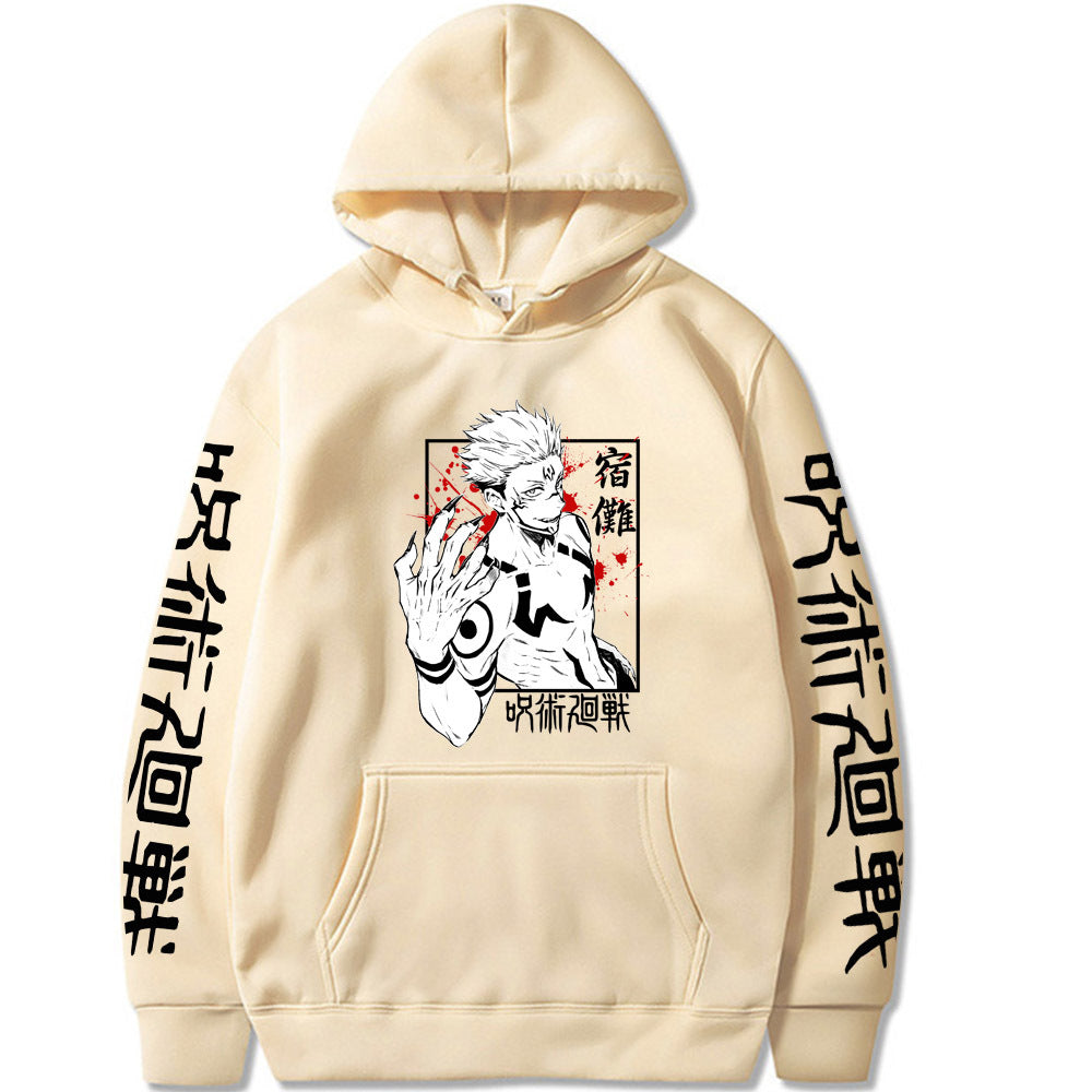 Jujutsu Kaisen Itadori Yuji Print Hooded Sweatshirt Hoodie