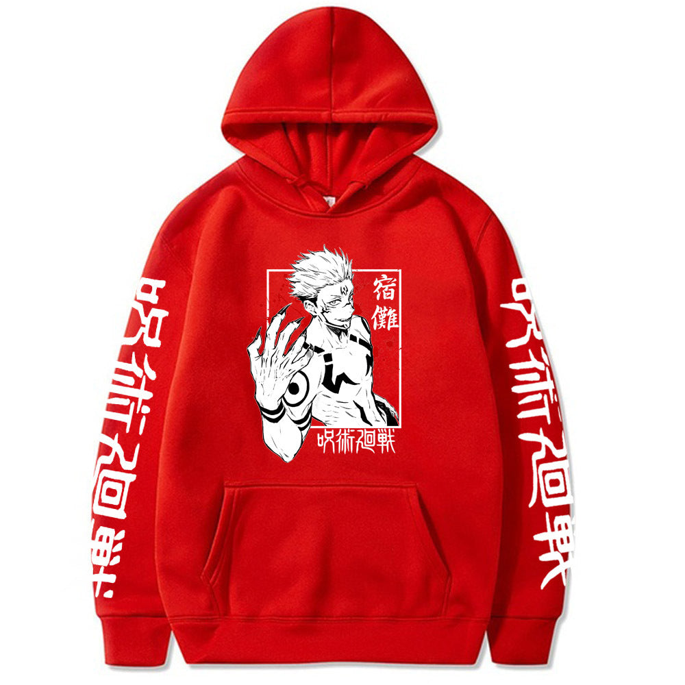 Jujutsu Kaisen Itadori Yuji Print Hooded Sweatshirt Hoodie