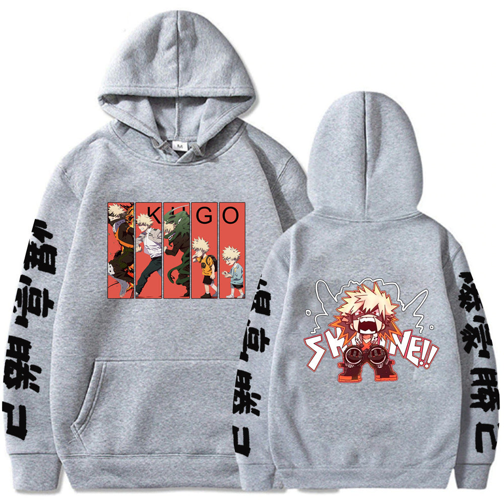 My Hero Academia Printed Hoodie Bakugou Sweatshirt