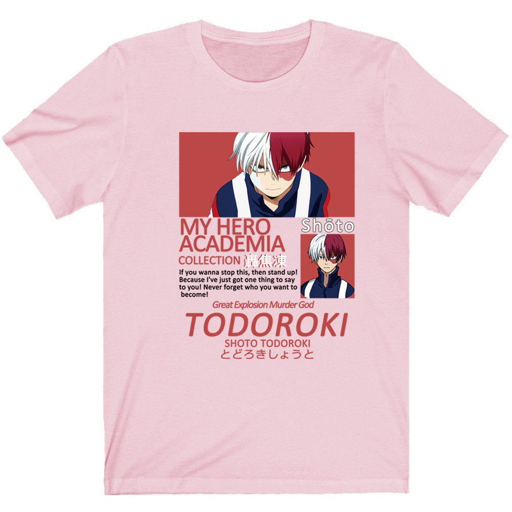 My Hero Academia Boku Shoto Printed Black Short Sleeve