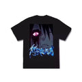 INS Diablo Naruto Uchibo with Earth Anime Print Loose Short sleeved T-shirt for Men and Women Short sleeved Couple