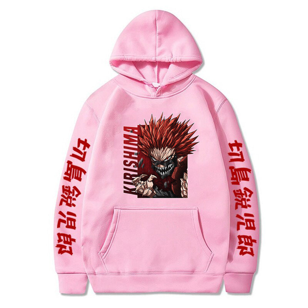 My Hero Academia Kirishima Eijiro Red Riot Printed Hoodie Sweatshirt