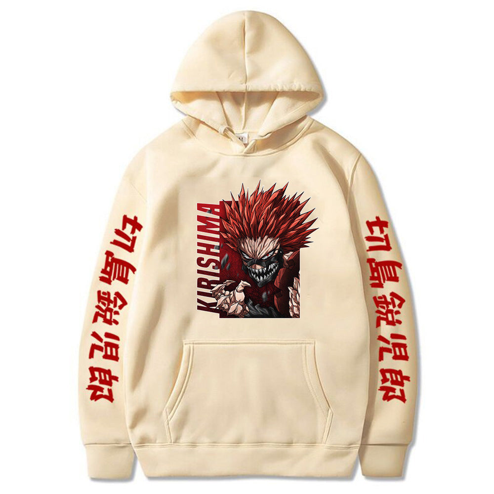 My Hero Academia Kirishima Eijiro Red Riot Printed Hoodie Sweatshirt