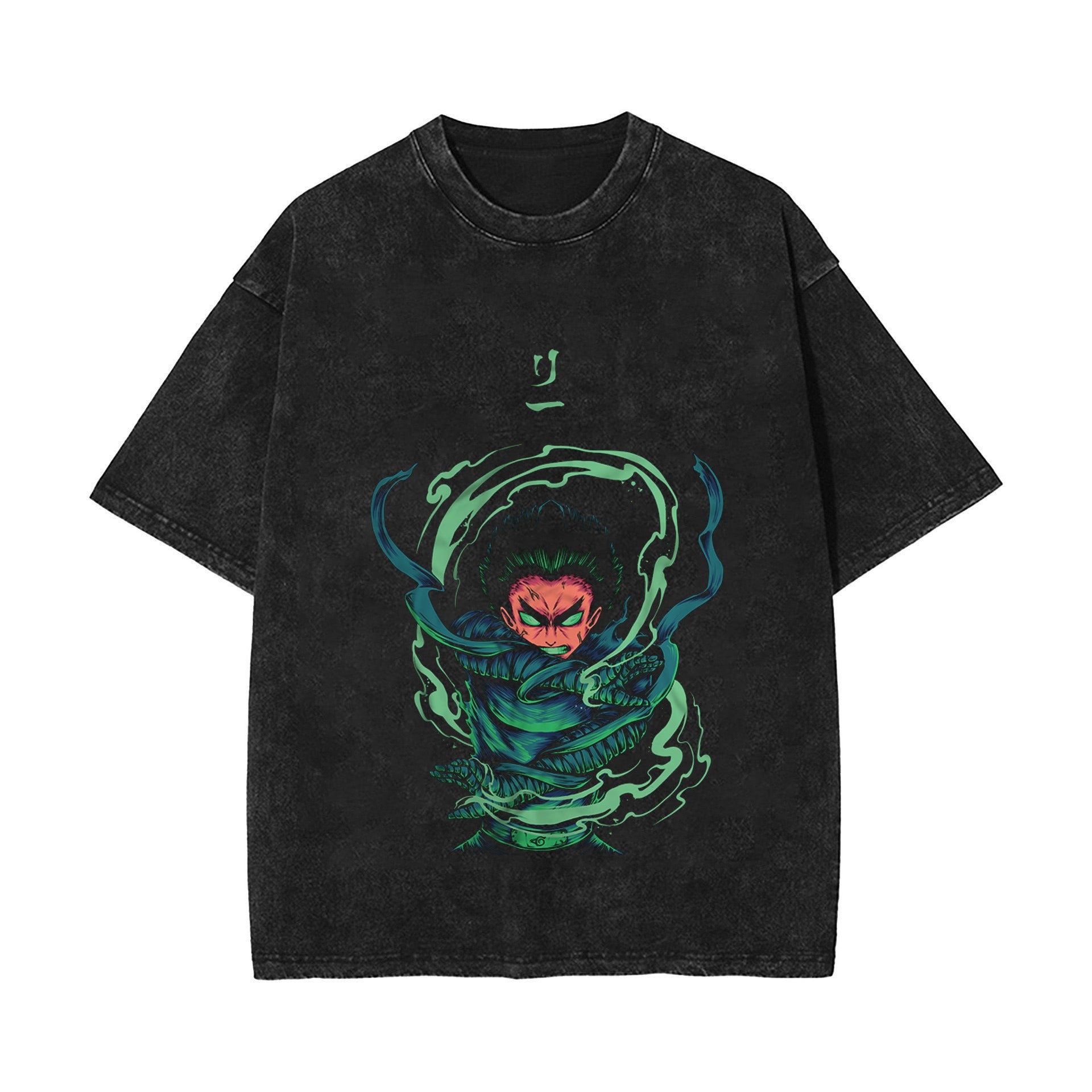 New summer anime Naruto Sasuke European and American washed vintage short sleeved T-shirt