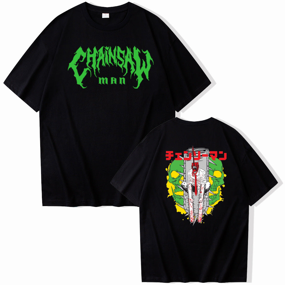 Chainsaw Man Denji Electric Chain Saw Short Sleeve