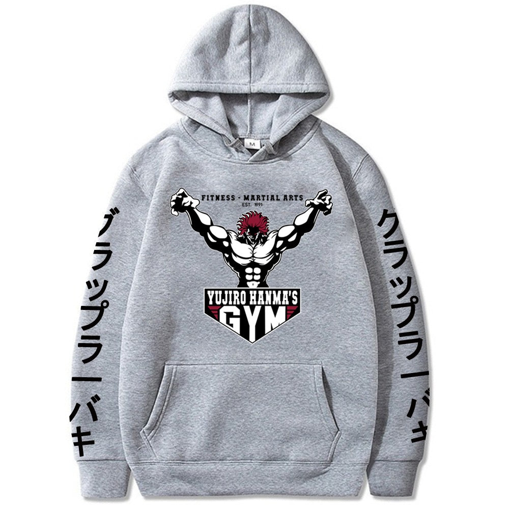The Grappler Printed Yujiro Baki Hooded Sweatshirt