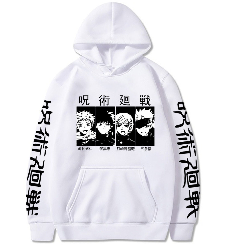 Jujutsu Kaisen Gojo Satoru Winter Fleece-lined Hooded Sweatshirt