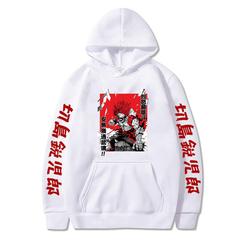 Kirishima Eijir Red Riot My Hero Academia Printed Hoodie Sweatshirt