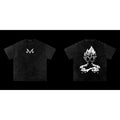 Summer Dragon Ball Vegeta Anime Print T-Shirt Vintage Washed Cotton Short Sleeve Top