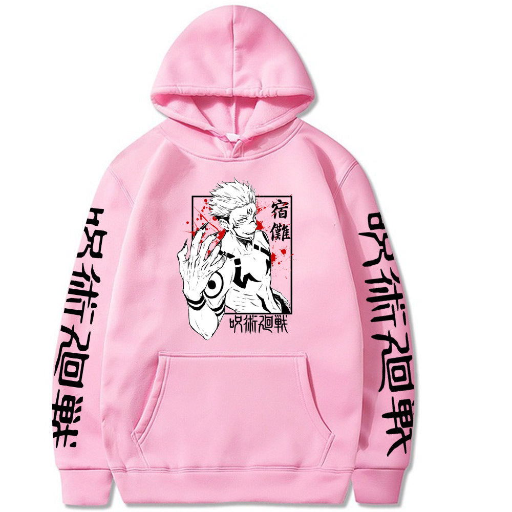 Jujutsu Kaisen Itadori Yuji Print Hooded Sweatshirt Hoodie