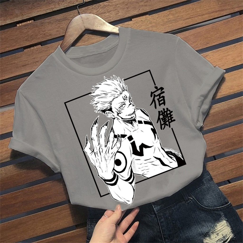 Jujutsu Battle Cartoon Tiger Staff Yuren T-shirt Short Sleeve