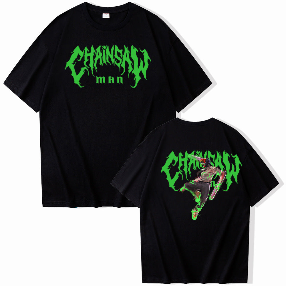 Chainsaw Man Denji Electric Short sleeved Women's T-shirt