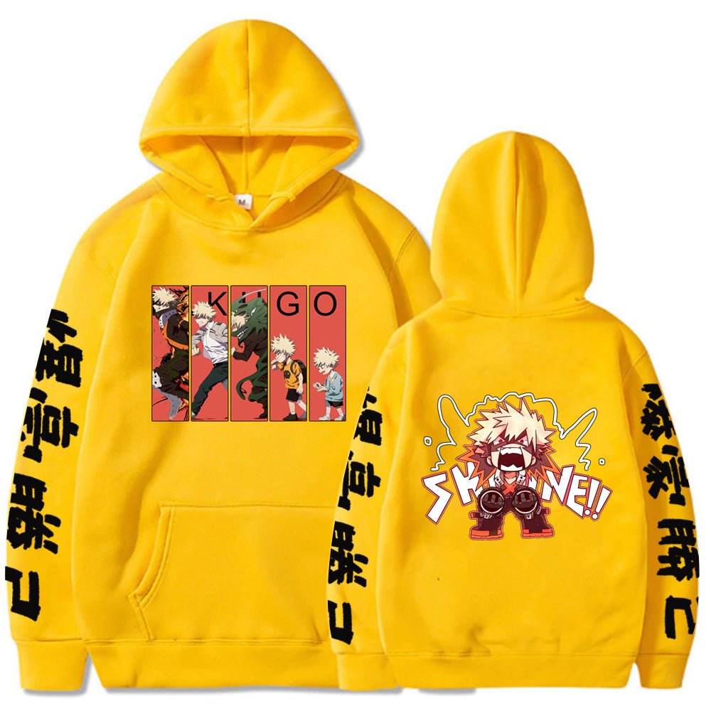 My Hero Academia Printed Hoodie Bakugou Sweatshirt