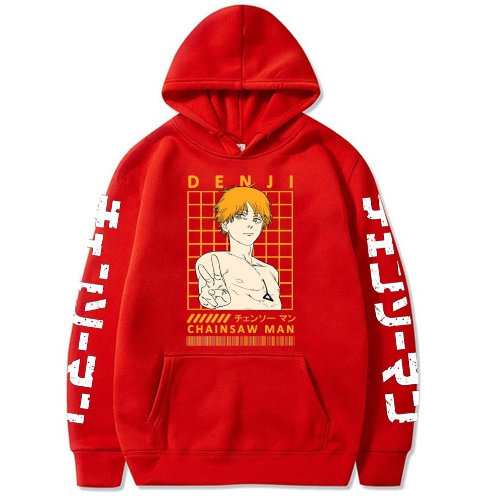 Chainsaw Man Denji Printed Hooded Sweatshirt